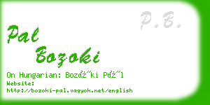 pal bozoki business card